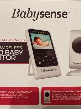 Babysense Wireless Video Baby Monitor - White with Black Screen